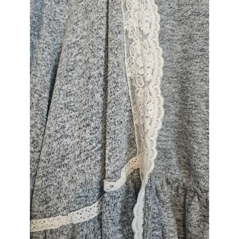 Knox Rose Women's Lace Trim Open Front Cardigan - Picture 3 of 7